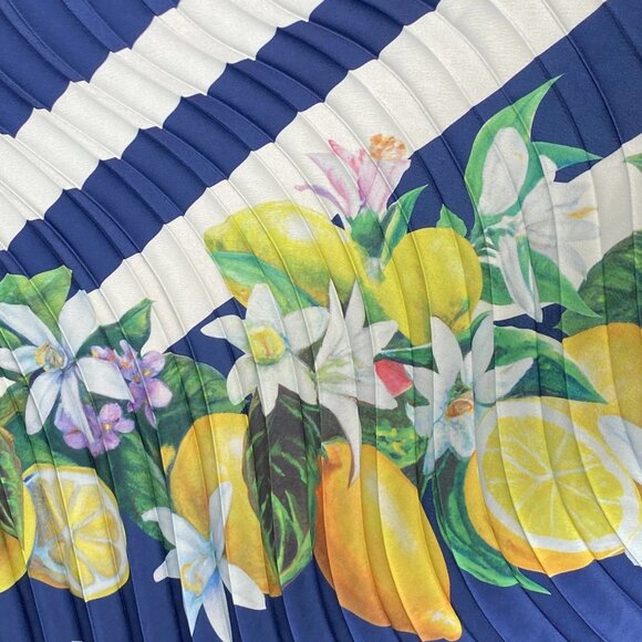 NEW L'LDEE Women’s Palma Strapless Pleated Maxi Dress Size 8 Navy/White - Picture 9 of 11